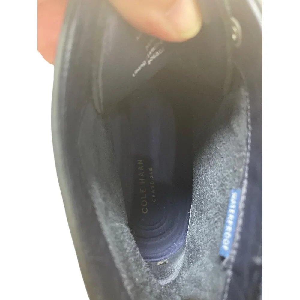 Cole Haan Mens Black Leather Ankle Chukka Waterproof Boots Sz 11.5M SKU 9545 - Picture 9 of 16